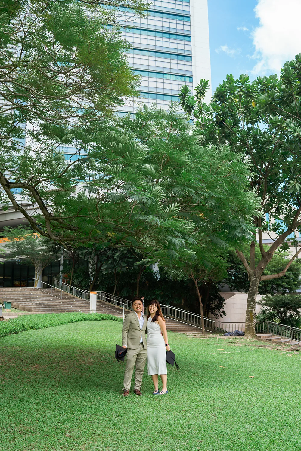 Couple graduation photoshoot in NUS, Singapore.