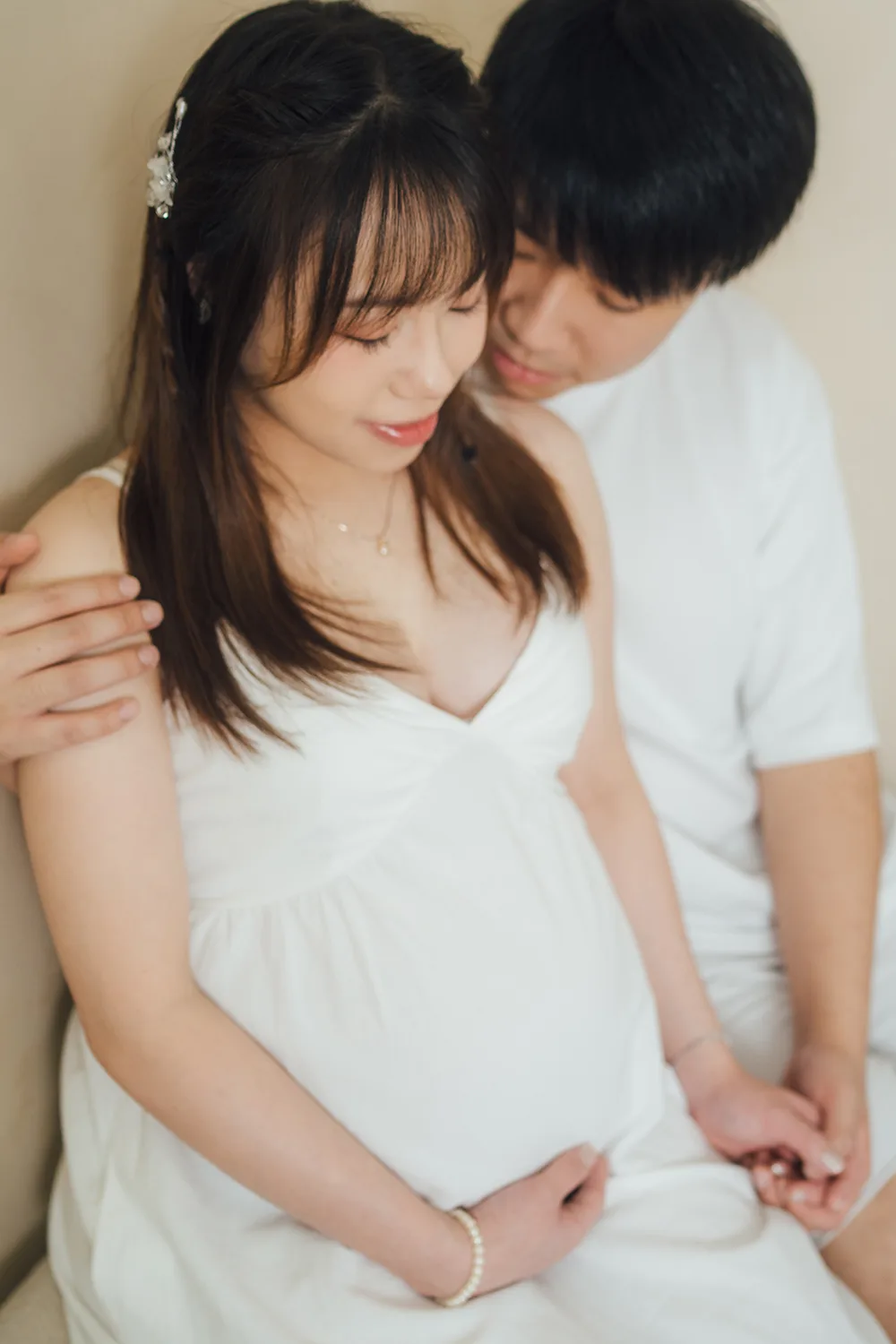 Studio maternity photoshoot in Singapore.
