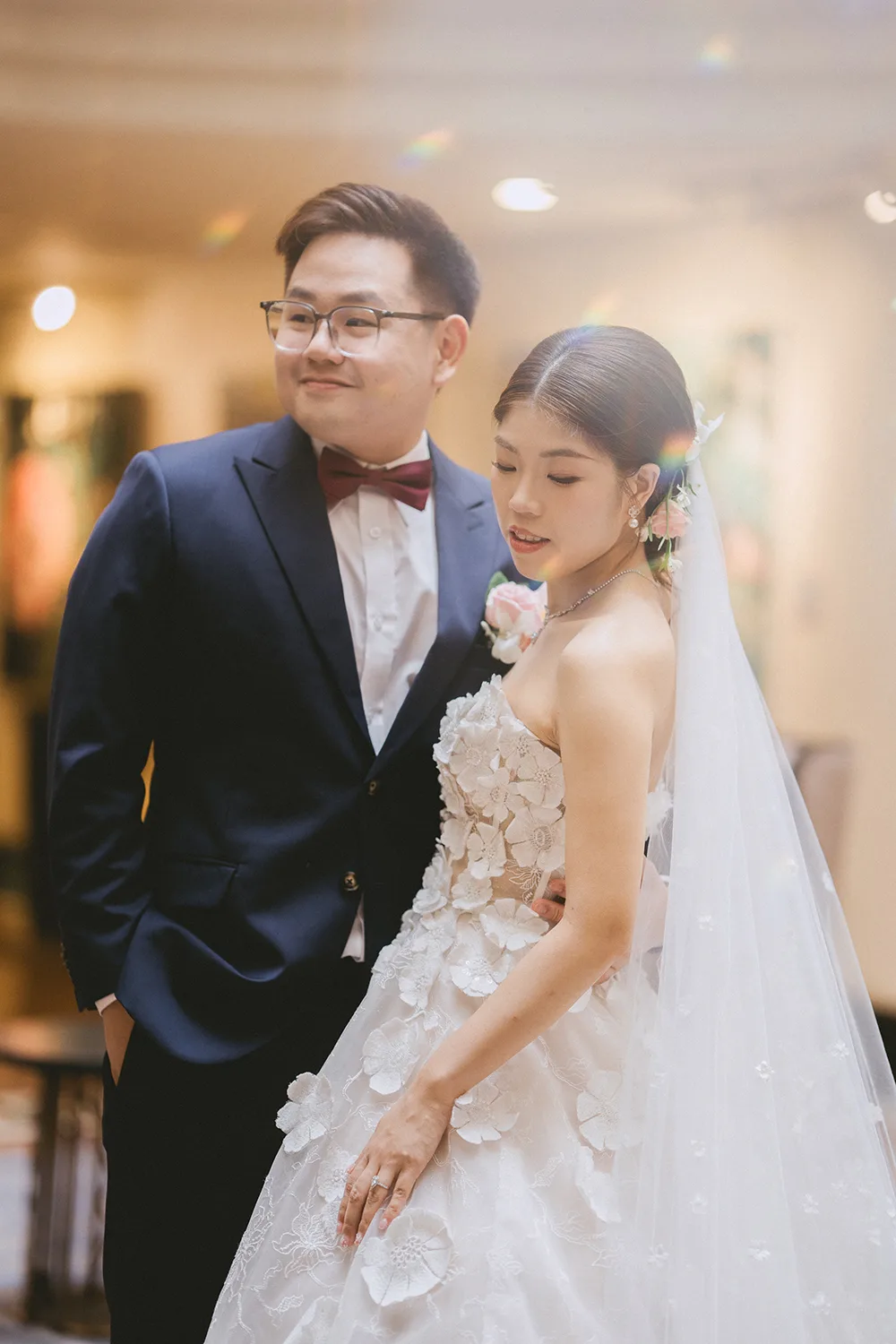 Wedding day at Orchard Rendezvous Hotel, Singapore.
