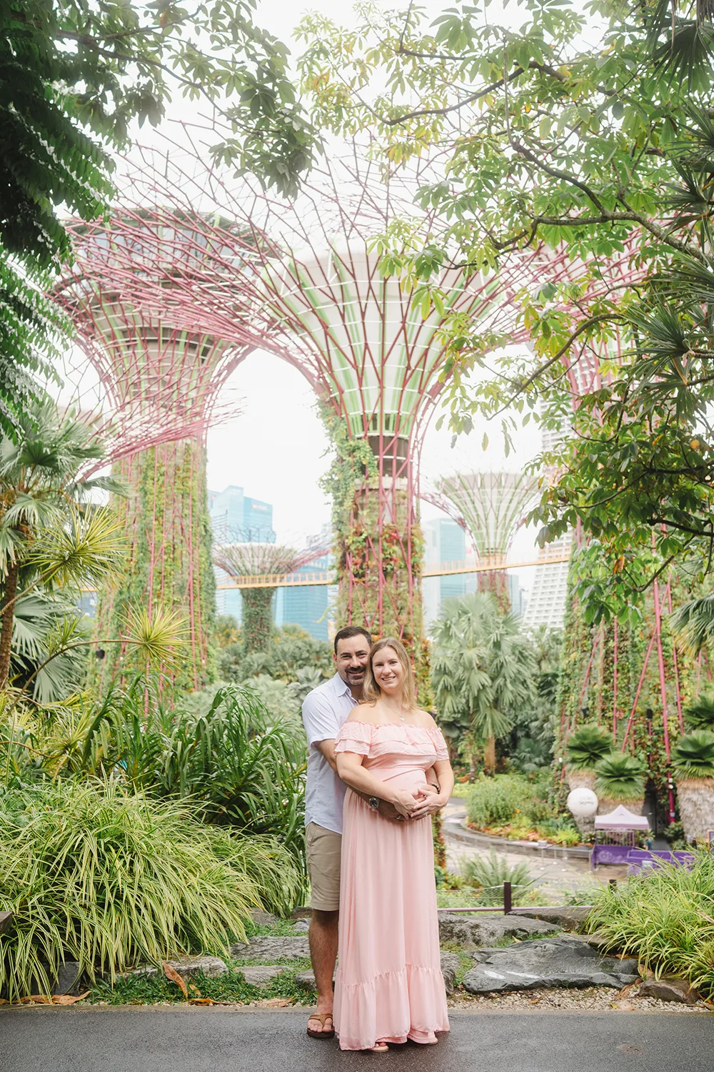 Maternity photoshoot at Gardens by the Bay, Singapore.