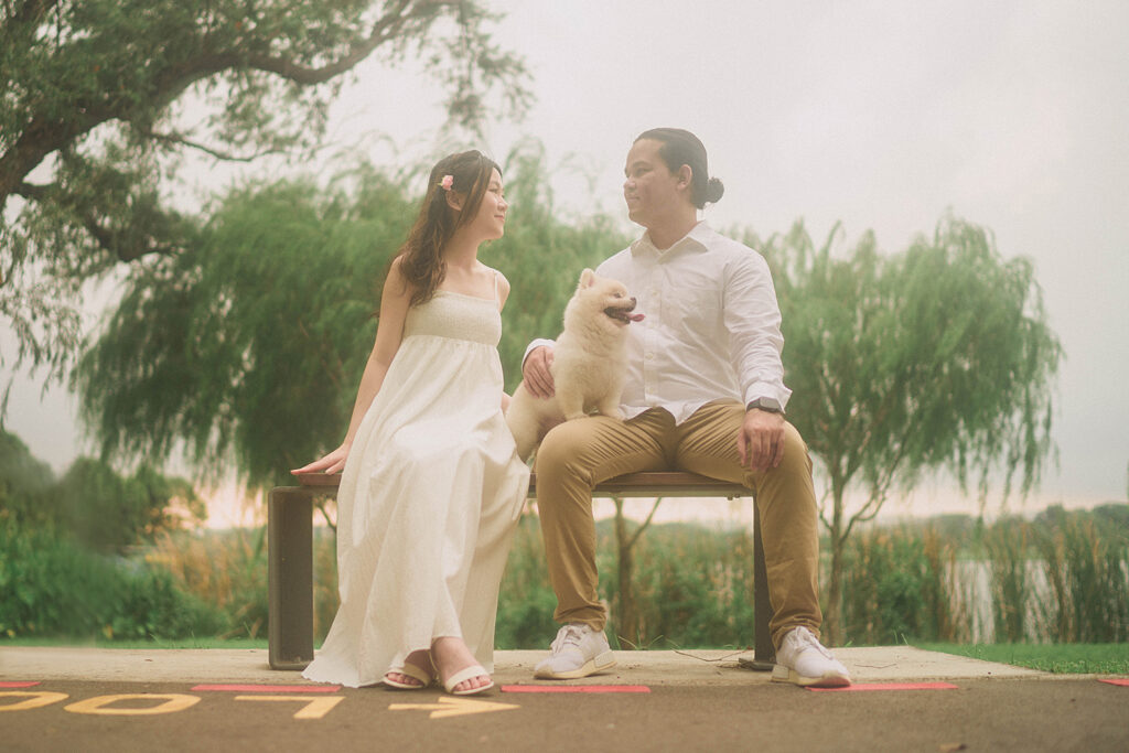 Pre-wedding photoshoot at Rower's Bay Park, Singapore