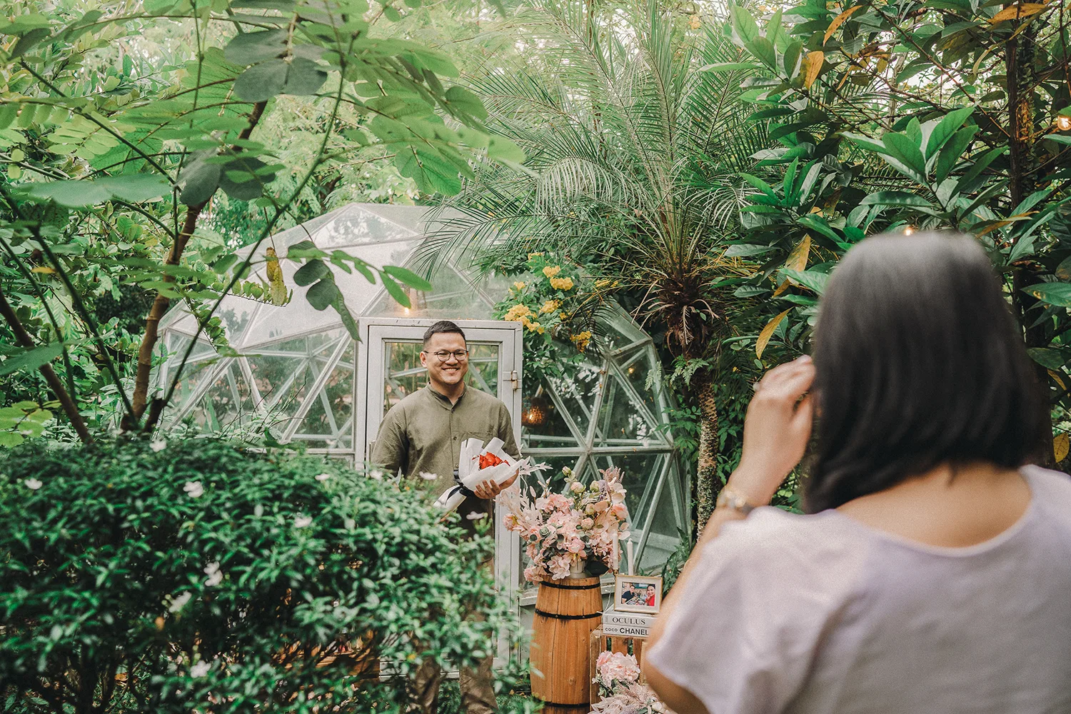 Marriage proposal at The Summerhouse, Singapore.