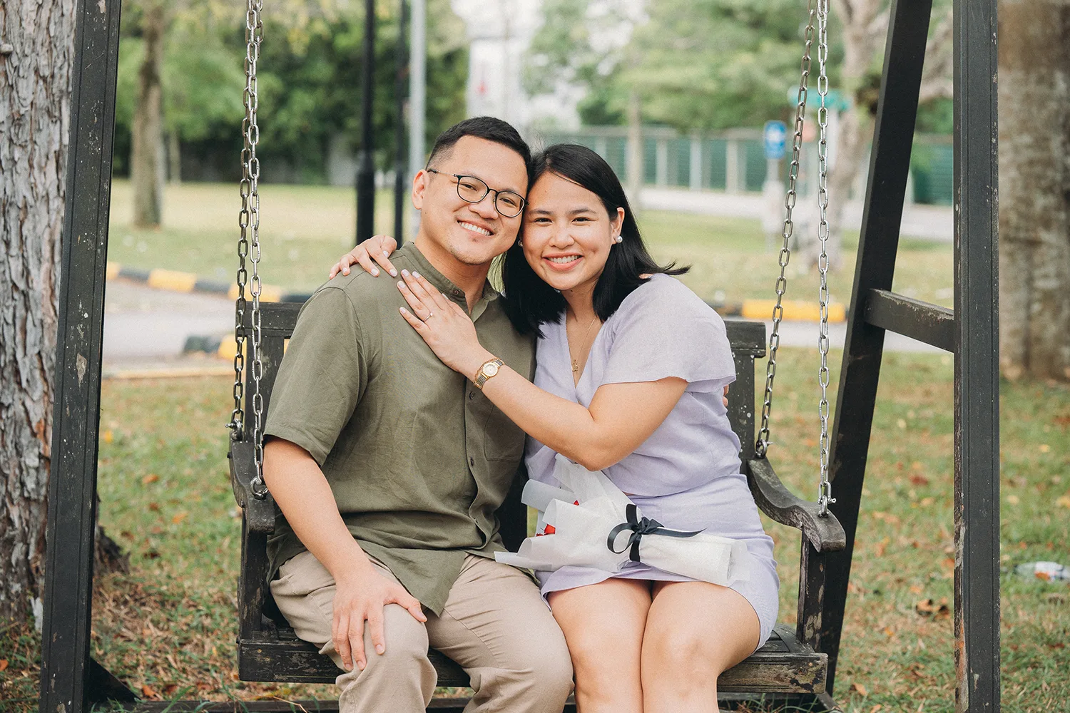 Marriage proposal at The Summerhouse, Singapore.