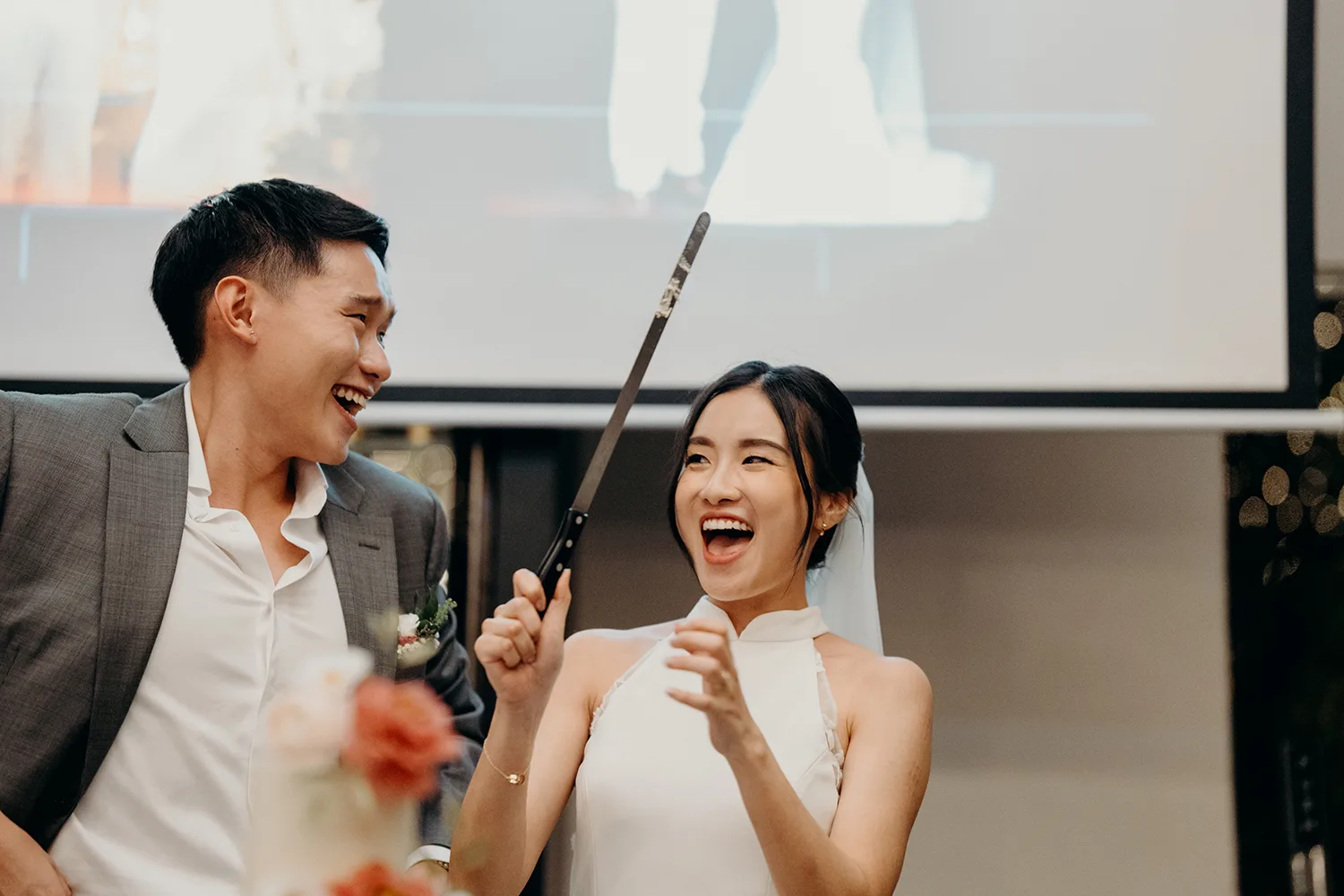 Actual day wedding at Au Balcon at The Garage, Botanic Gardens, Singapore.