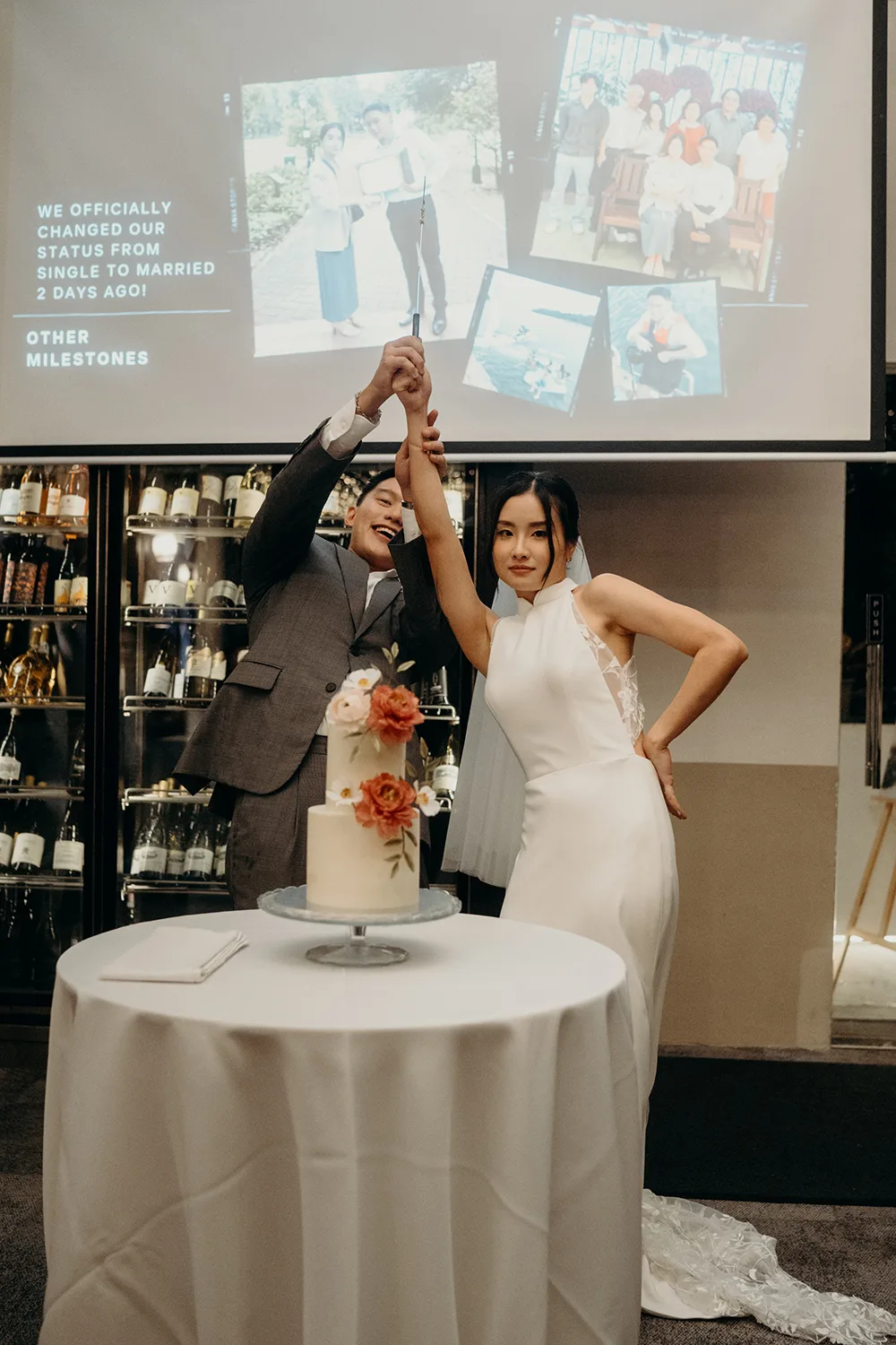 Actual day wedding at Au Balcon at The Garage, Botanic Gardens, Singapore.