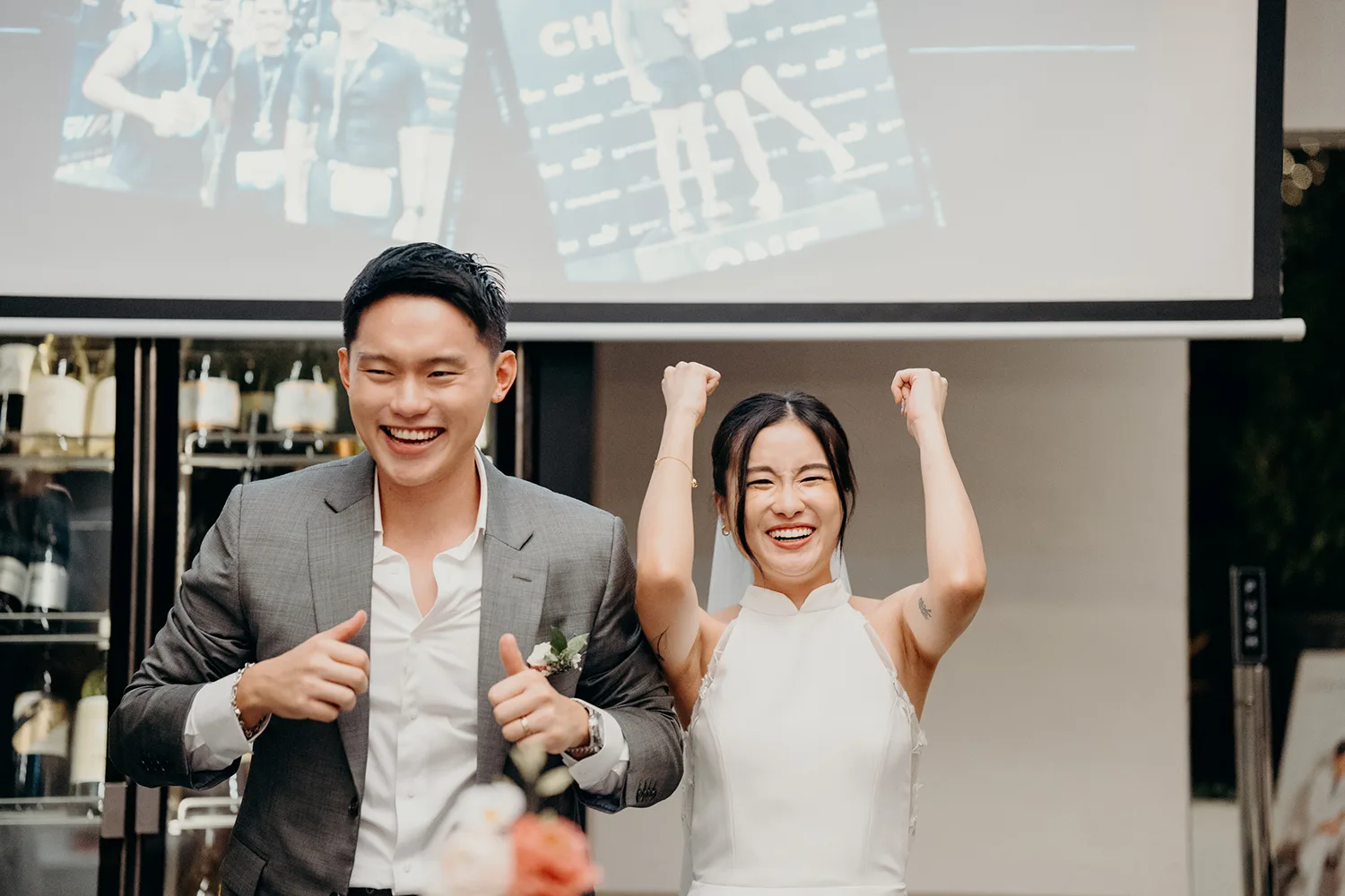 Actual day wedding at Au Balcon at The Garage, Botanic Gardens, Singapore.