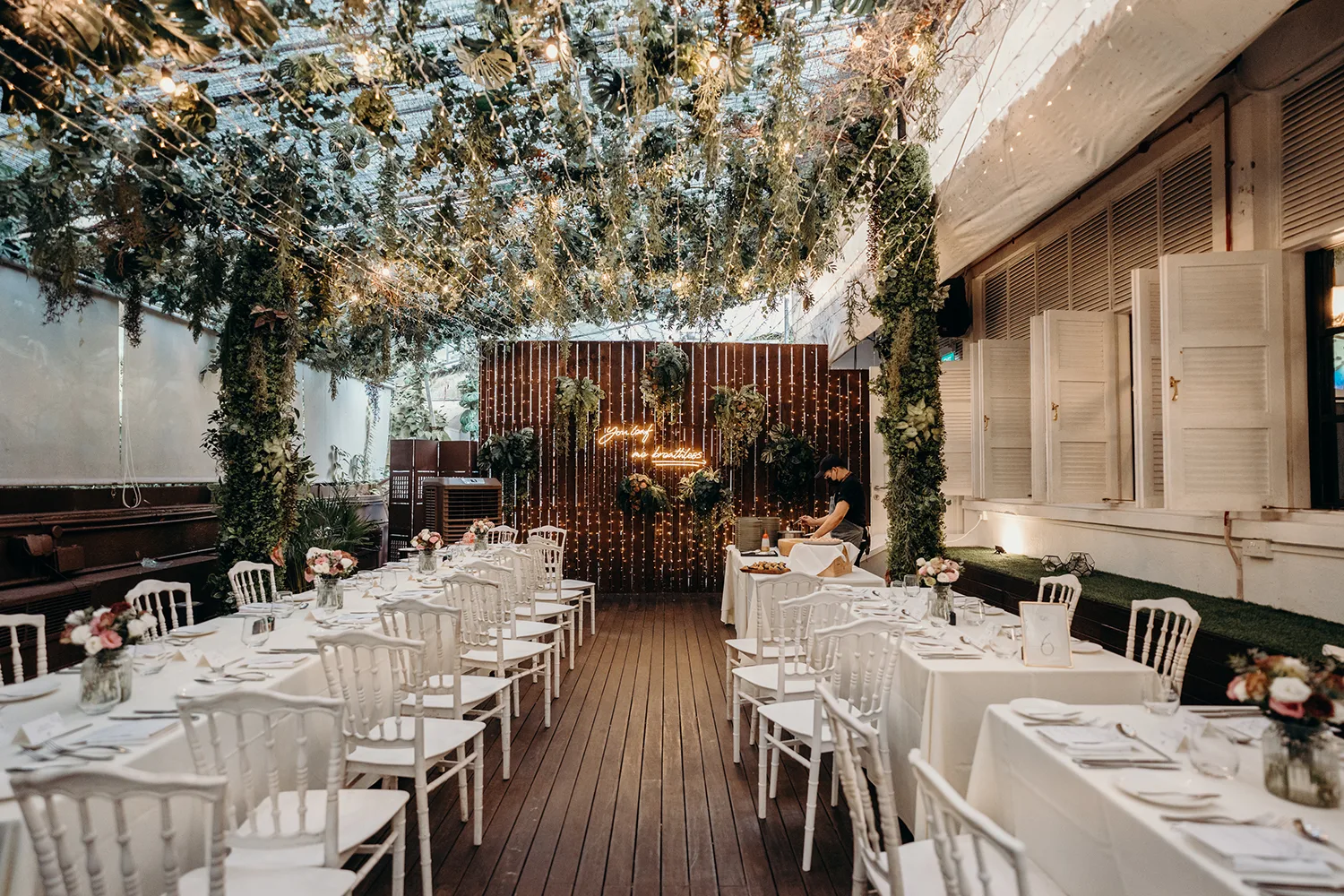 Actual day wedding at Au Balcon at The Garage, Botanic Gardens, Singapore.