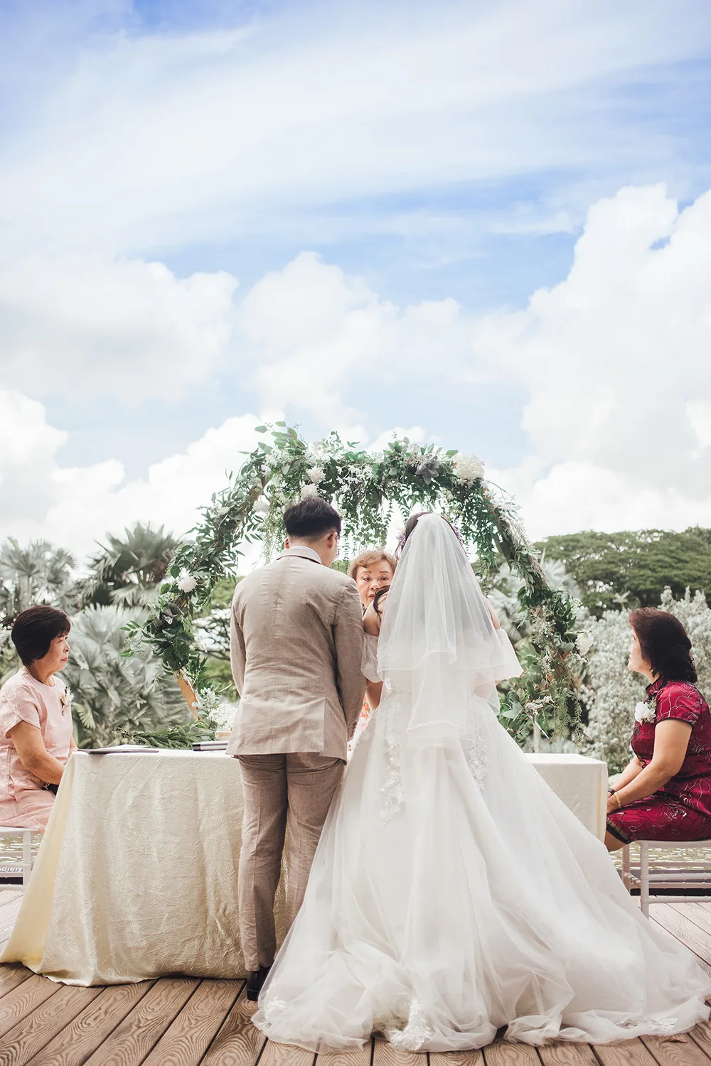 Actual day wedding at Vineyard at Hort Park, Singapore.