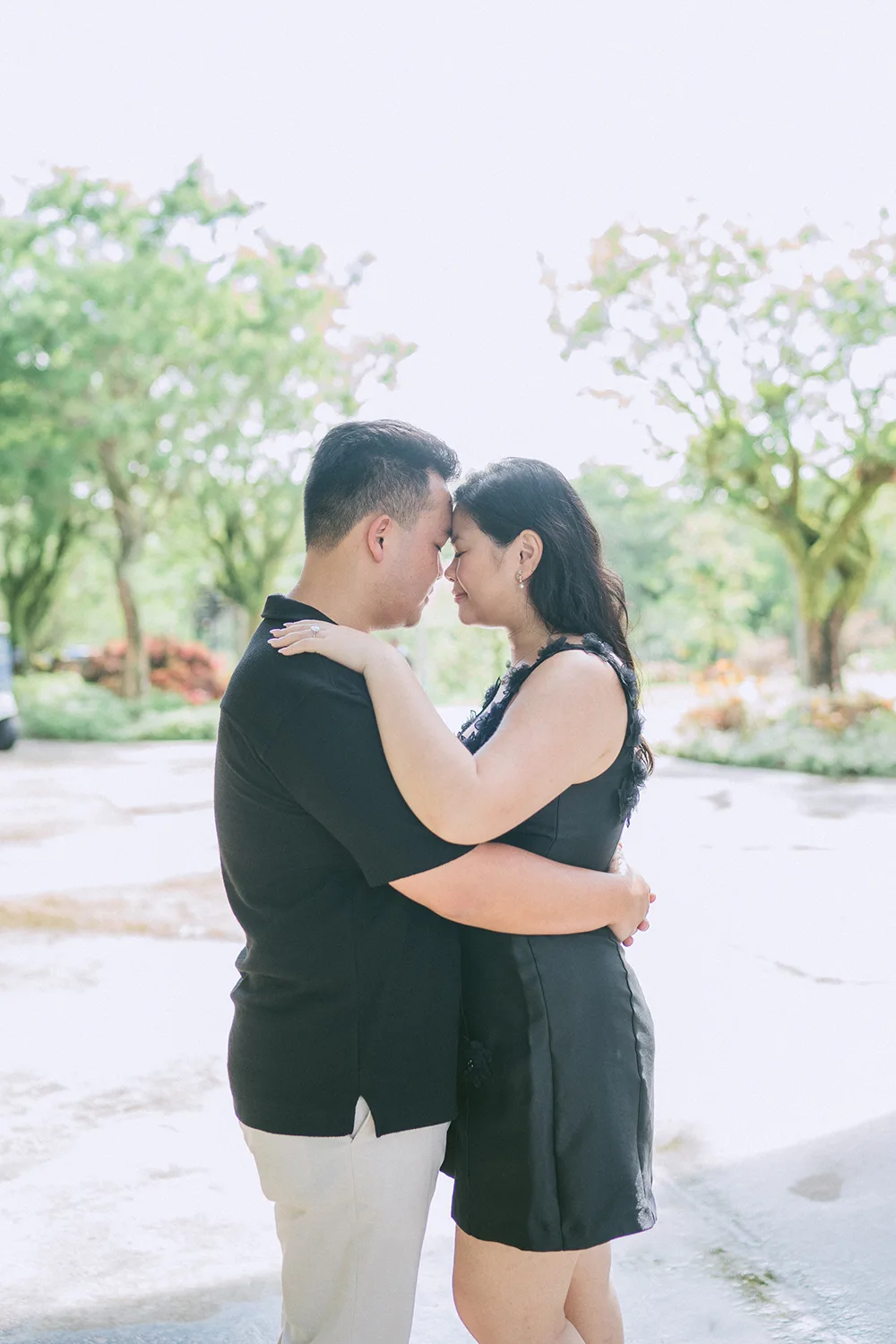 Marriage proposal at Gardens by the Bay, Singapore.