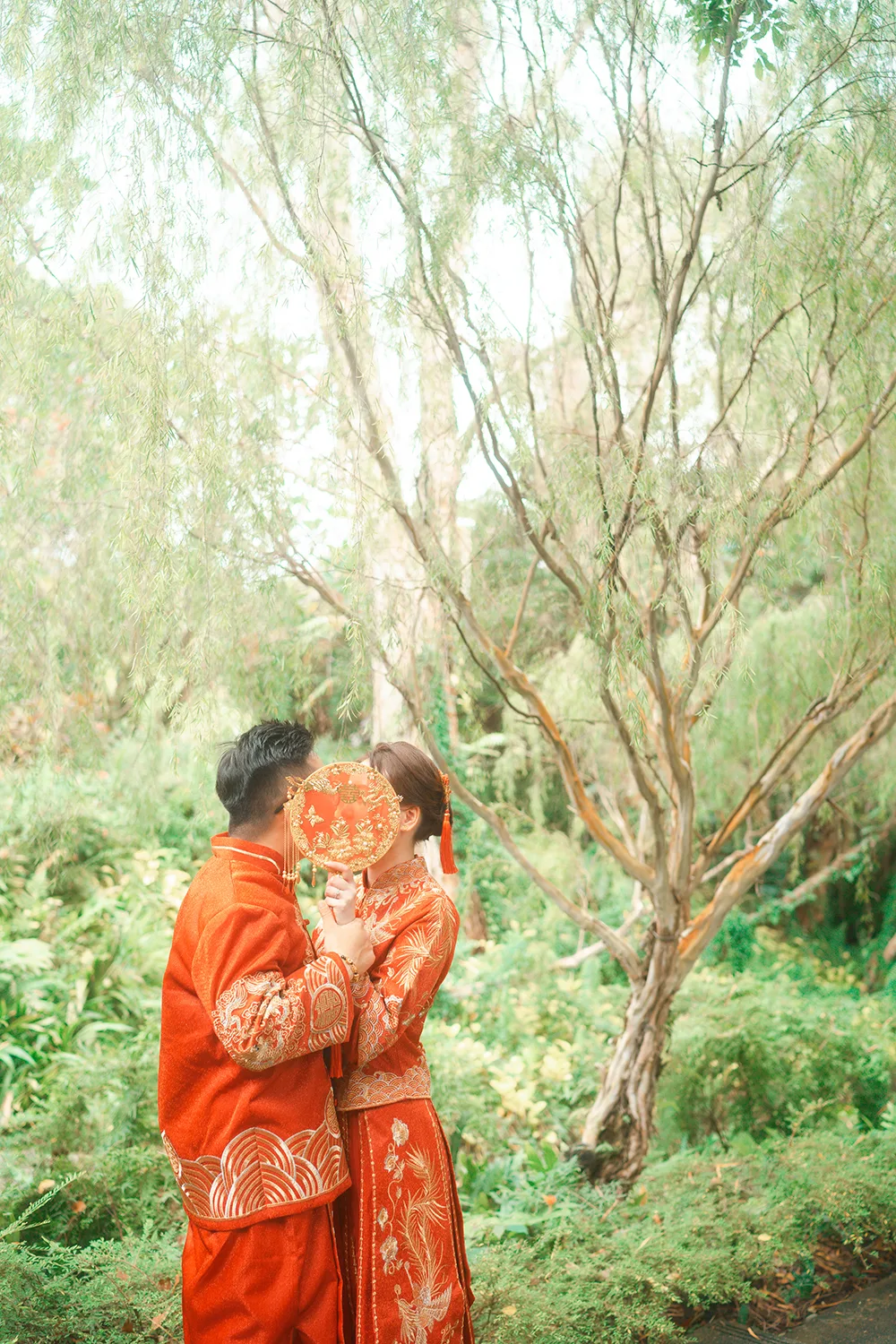 Pre-wedding photoshoot at Gardens by the Bay, Chinese Garden, Singapore.