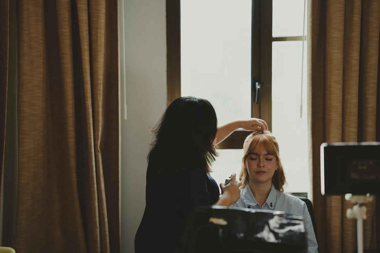 Styled bridal photoshoot at Paradox Merchant Court, Singapore.
