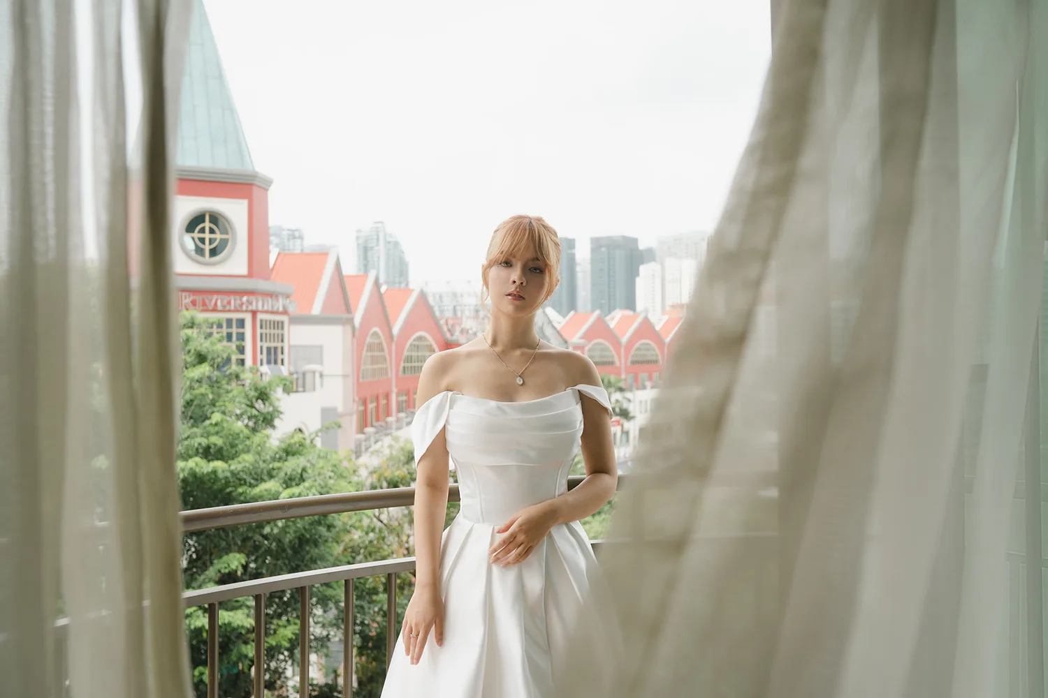 Styled bridal photoshoot at Paradox Merchant Court, Singapore.