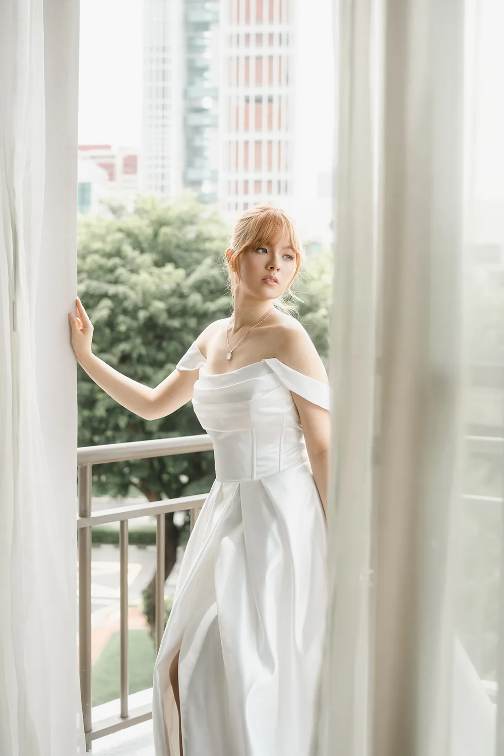 Styled bridal photoshoot at Paradox Merchant Court, Singapore.