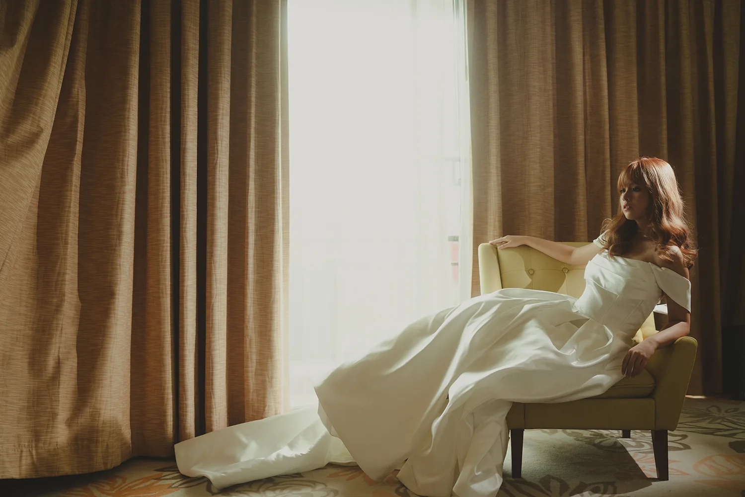 Styled bridal photoshoot at Paradox Merchant Court, Singapore.