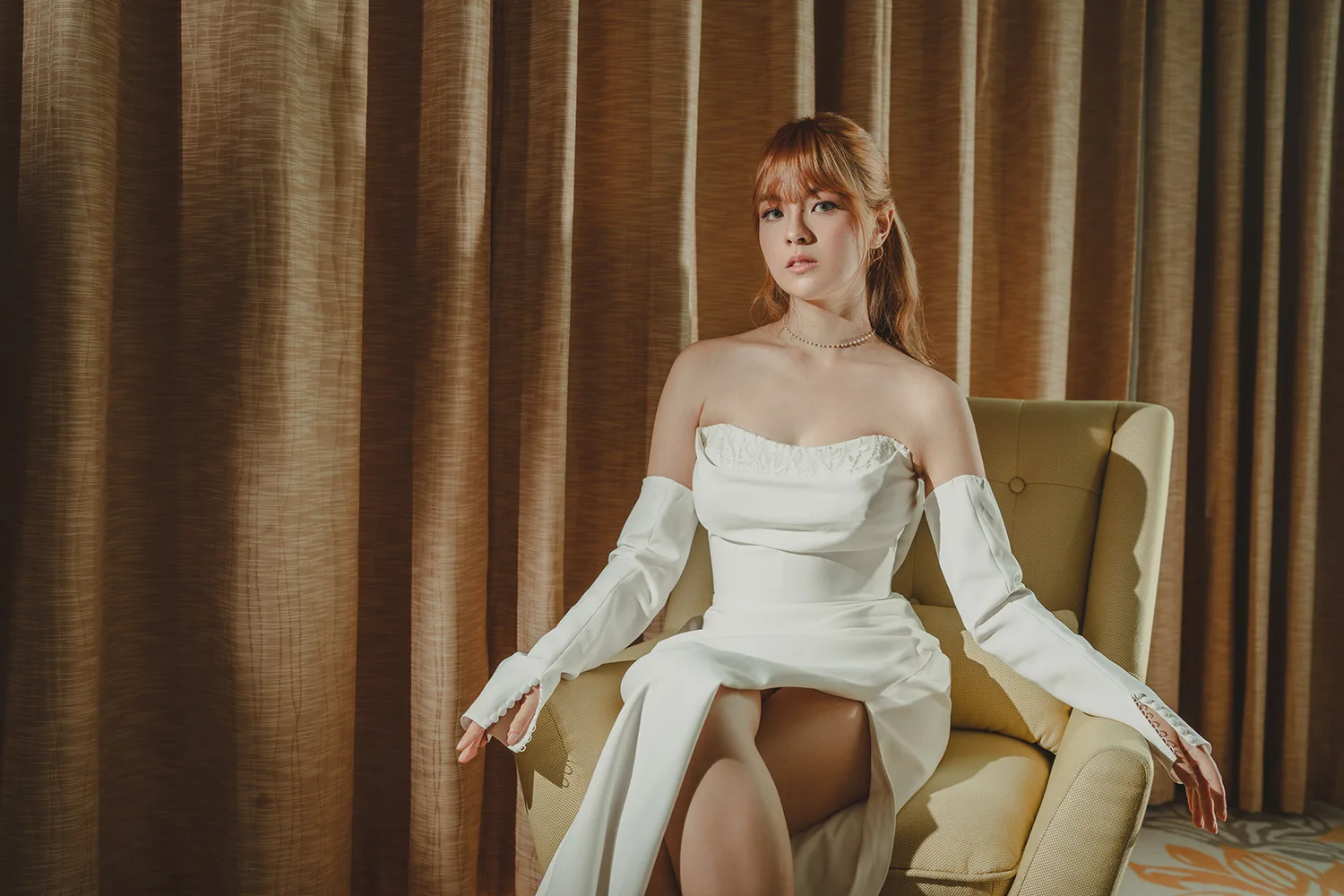 Styled bridal photoshoot at Paradox Merchant Court, Singapore.