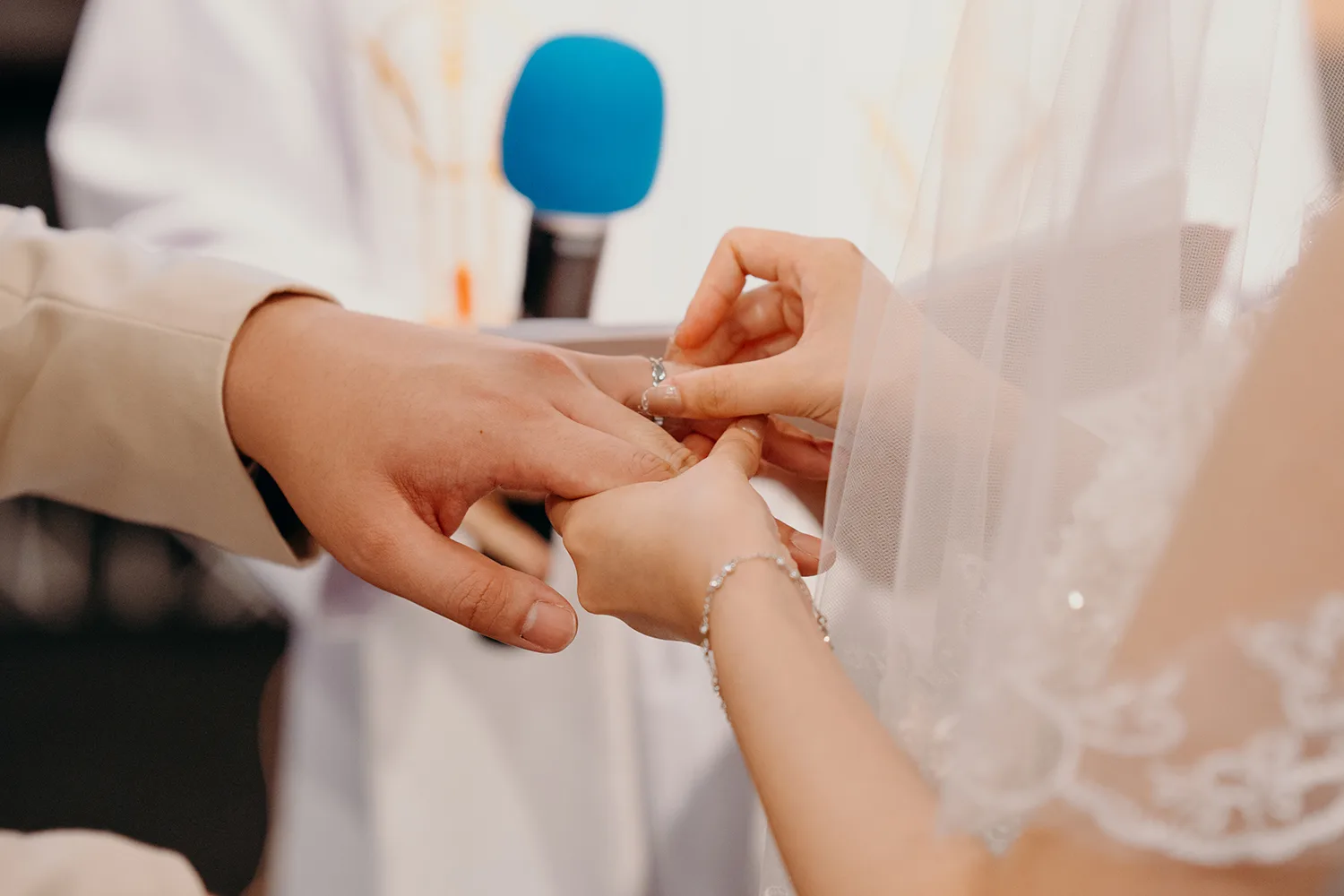 Actual day wedding at St. Andrew's Mission School, Singapore.