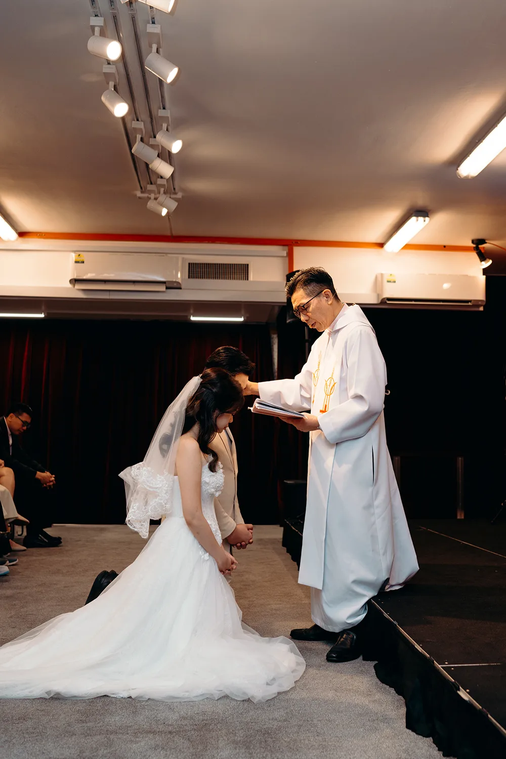 Actual day wedding at St. Andrew's Mission School, Singapore.