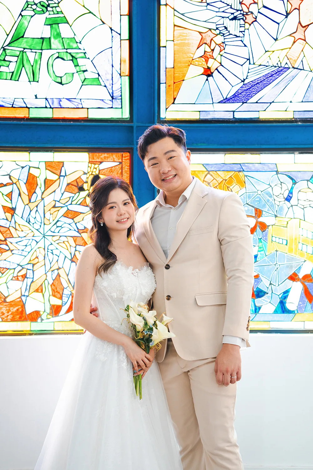 Actual day wedding at St. Andrew's Mission School, Singapore.