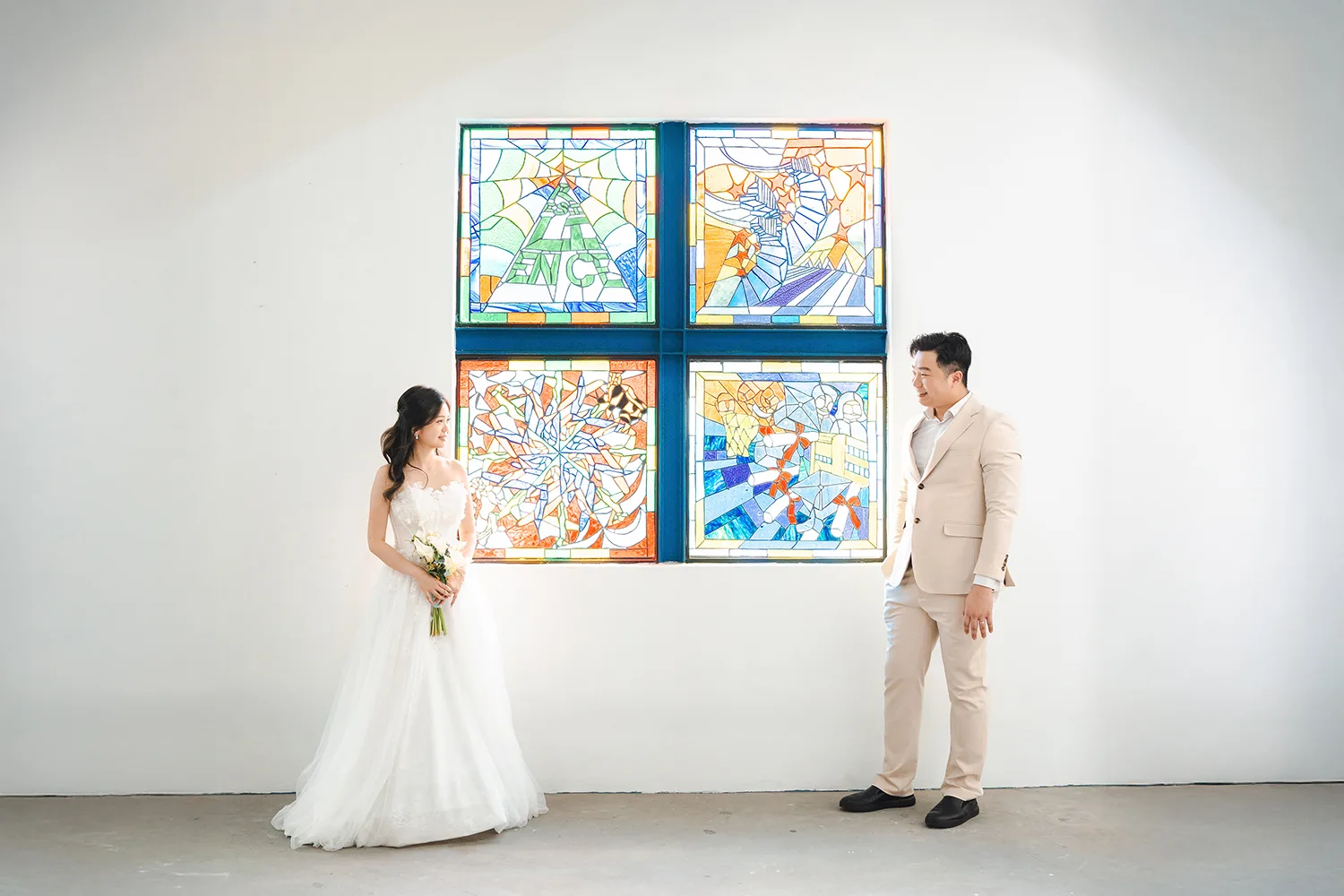Actual day wedding at St. Andrew's Mission School, Singapore.