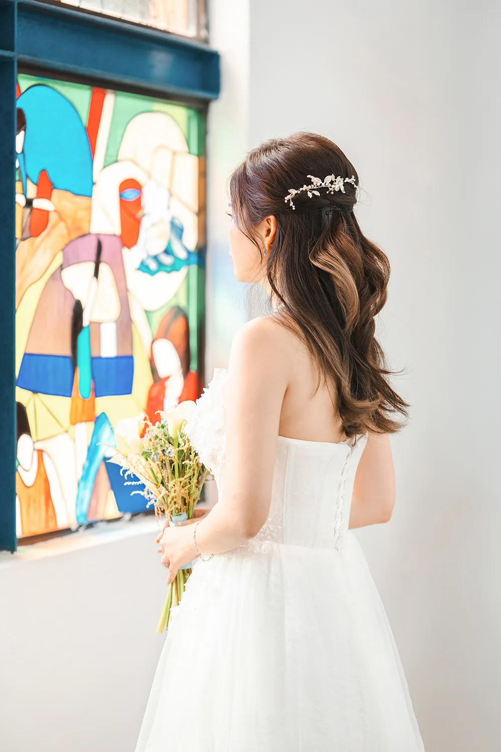 Actual day wedding at St. Andrew's Mission School, Singapore.