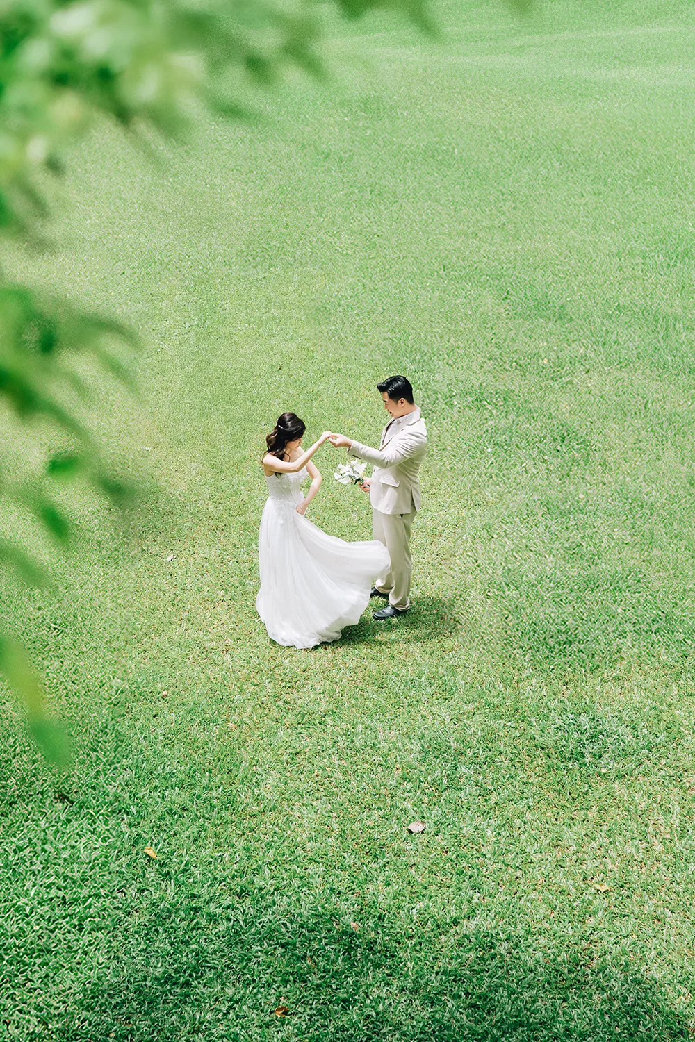 Actual day wedding at St. Andrew's Mission School, Singapore.