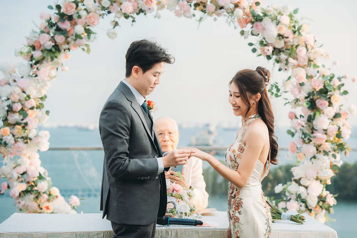 Actual day wedding at Sky Garden Sentosa, Singapore.