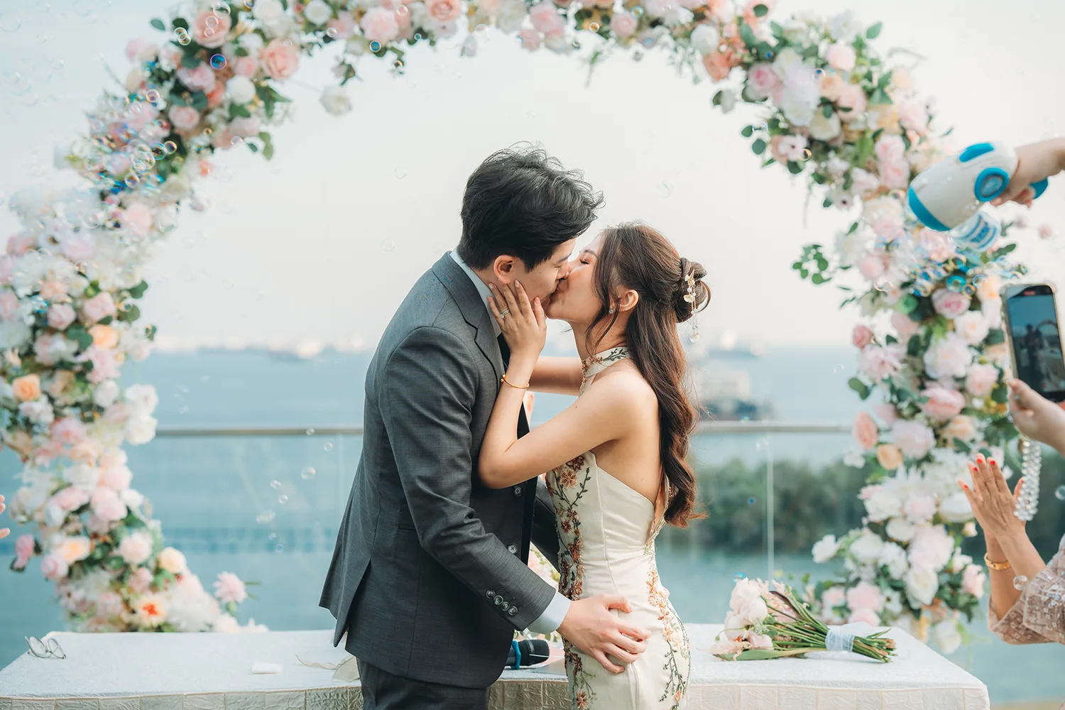 Actual day wedding at Sky Garden Sentosa, Singapore.