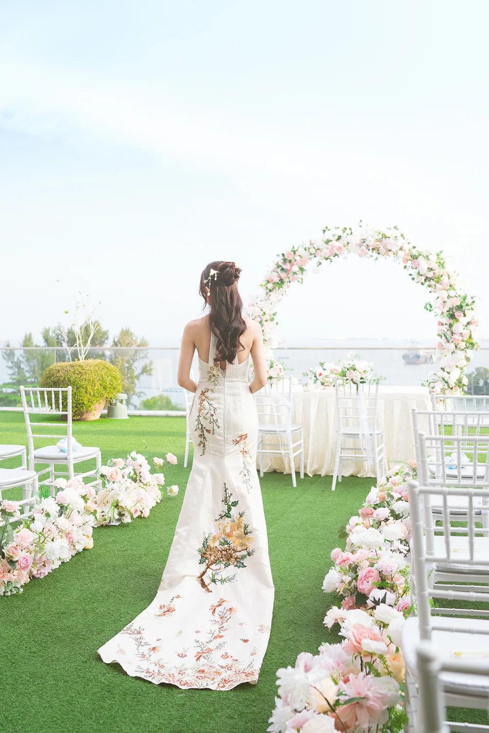 Actual day wedding at Sky Garden Sentosa, Singapore.
