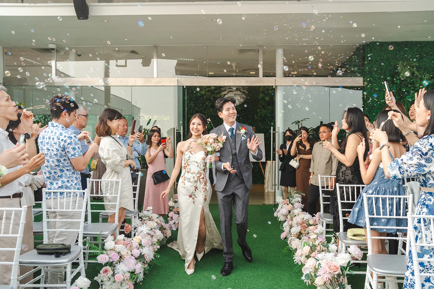 Actual day wedding at Sky Garden Sentosa, Singapore.