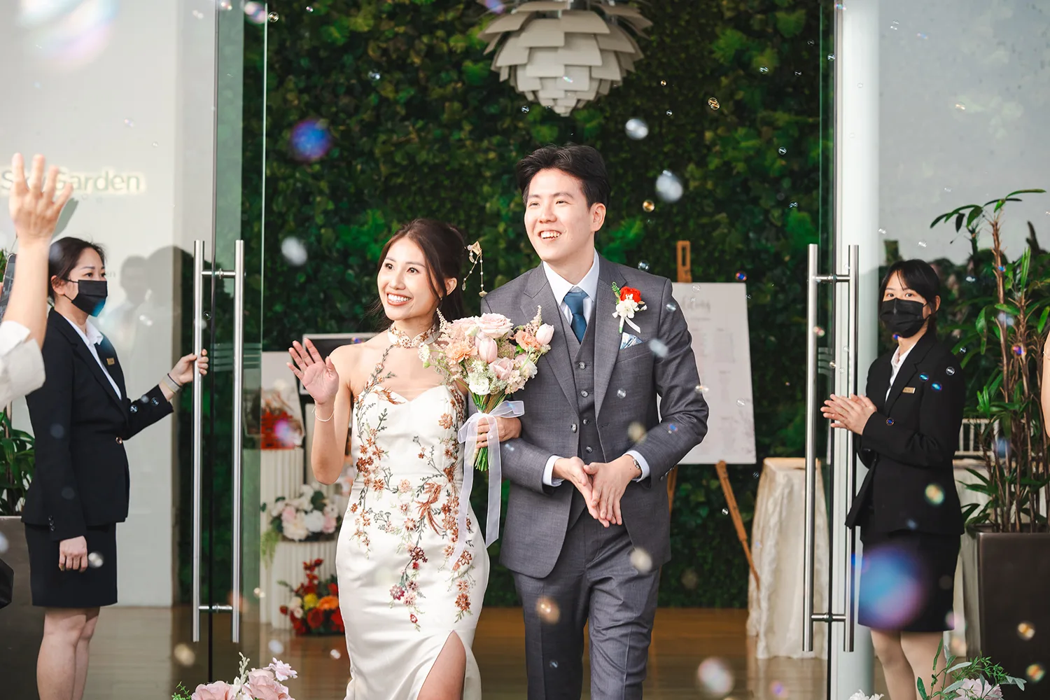 Actual day wedding at Sky Garden Sentosa, Singapore.