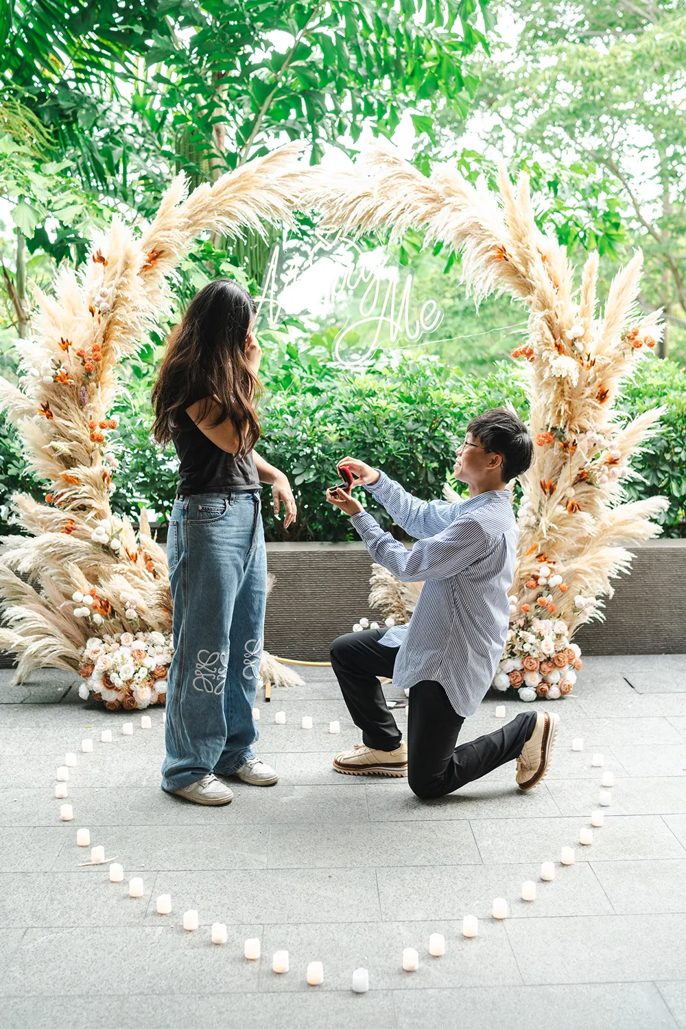 Marriage proposal at Capella Sentosa, Singapore.