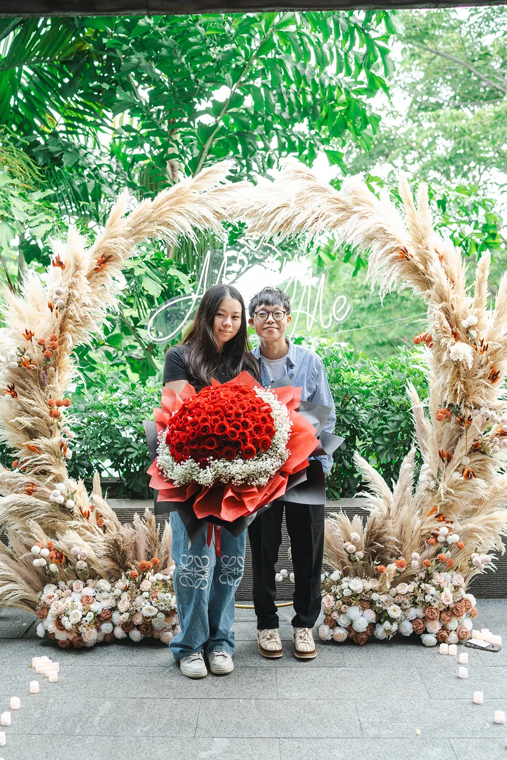 Marriage proposal at Capella Sentosa, Singapore.