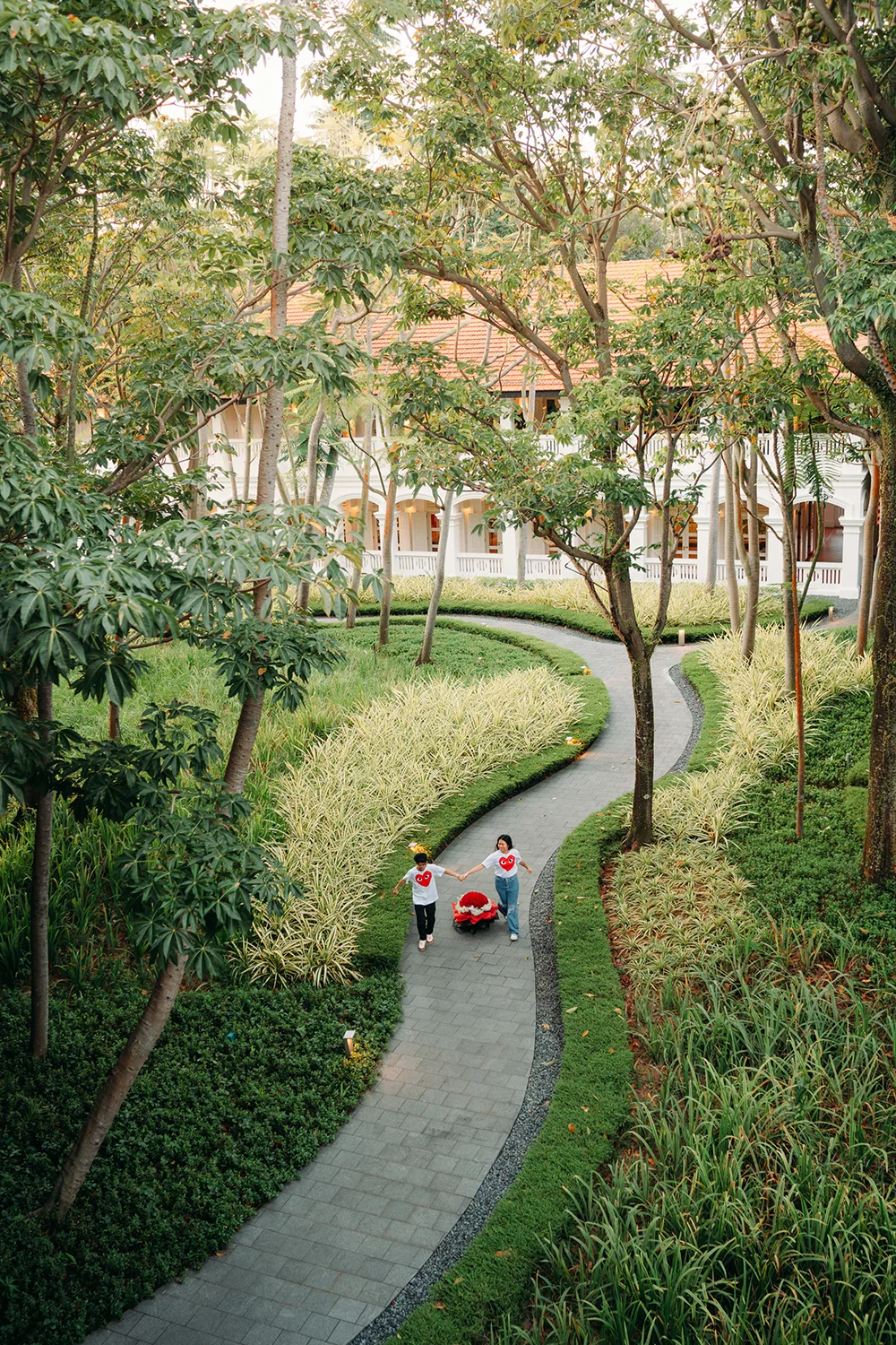 Marriage proposal at Capella Sentosa, Singapore.