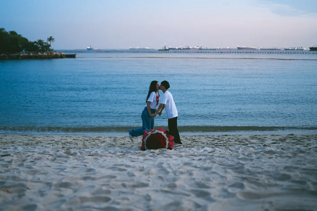 Marriage proposal at Capella Sentosa, Singapore.