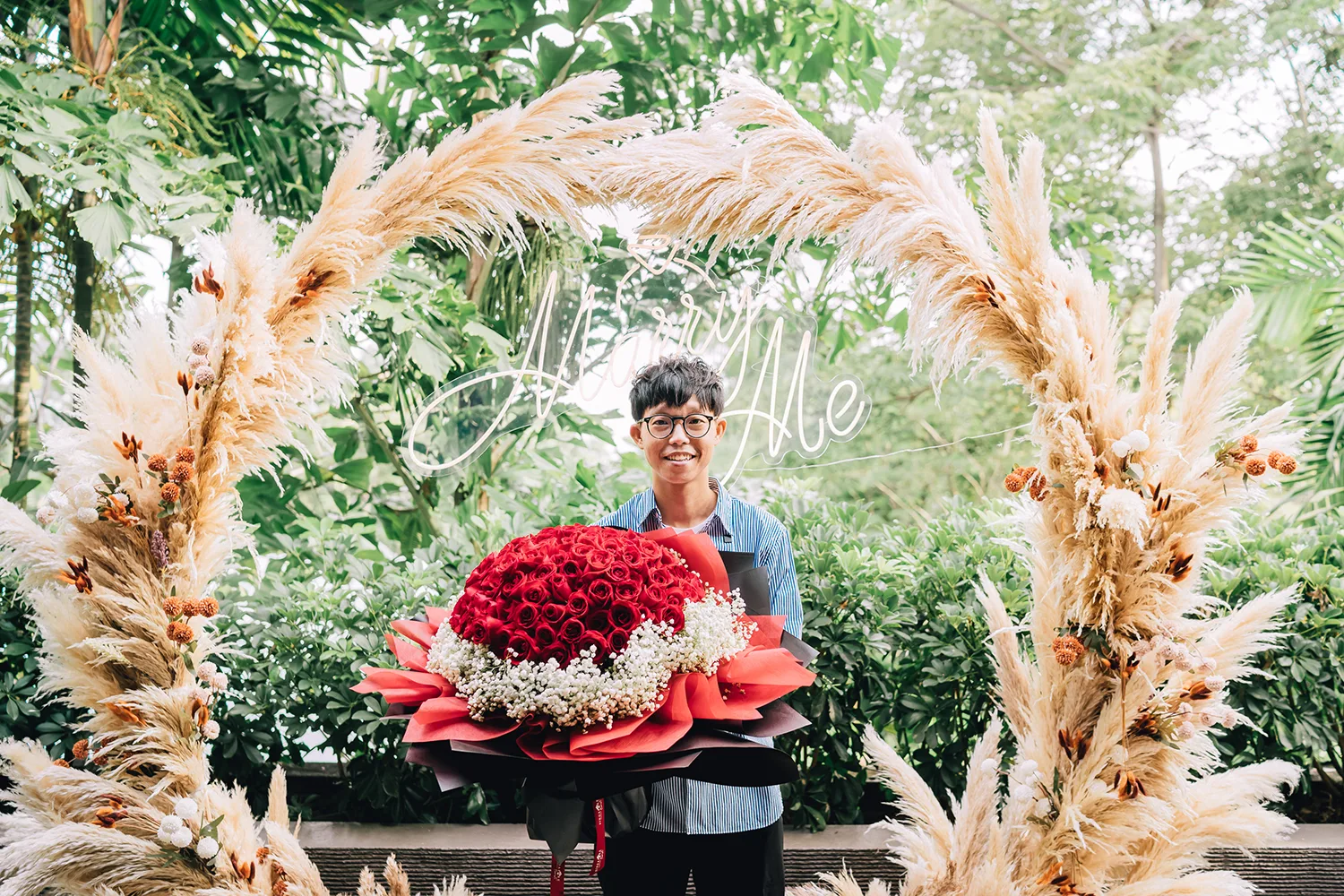 Marriage proposal at Capella Sentosa, Singapore.