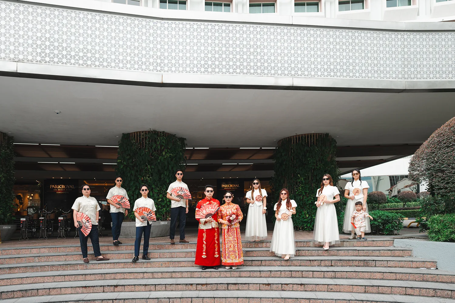 Actual day wedding at Parkroyal on Beach Road, Singapore.