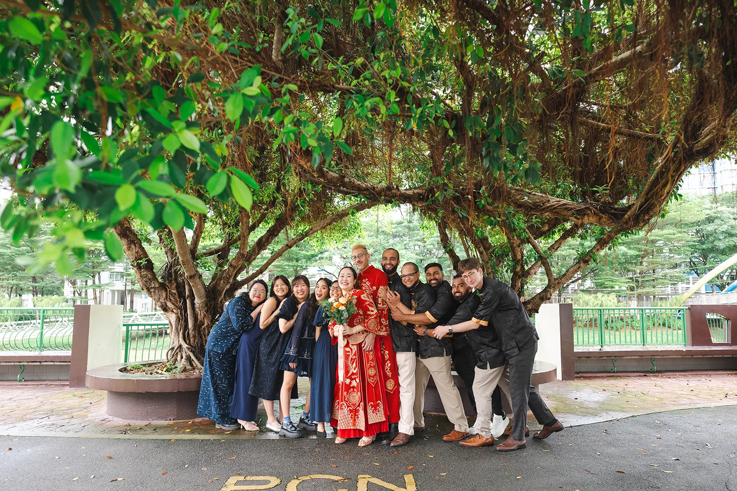 Actual day wedding at Lighthouse Bistro, Singapore.