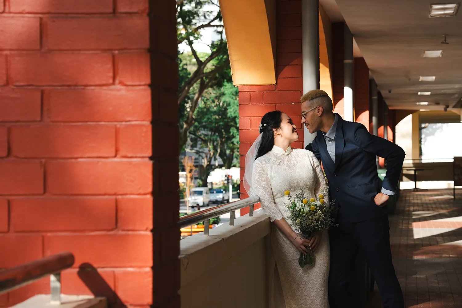 Actual day wedding at Lighthouse Bistro, Singapore.