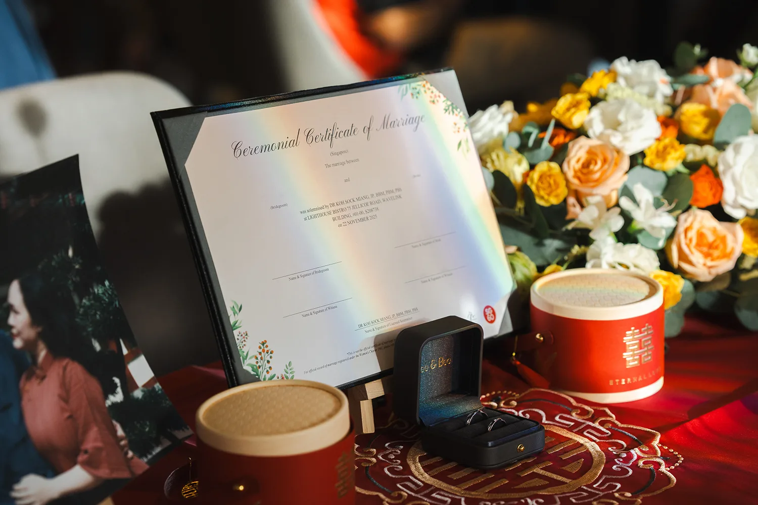 Actual day wedding at Lighthouse Bistro, Singapore.