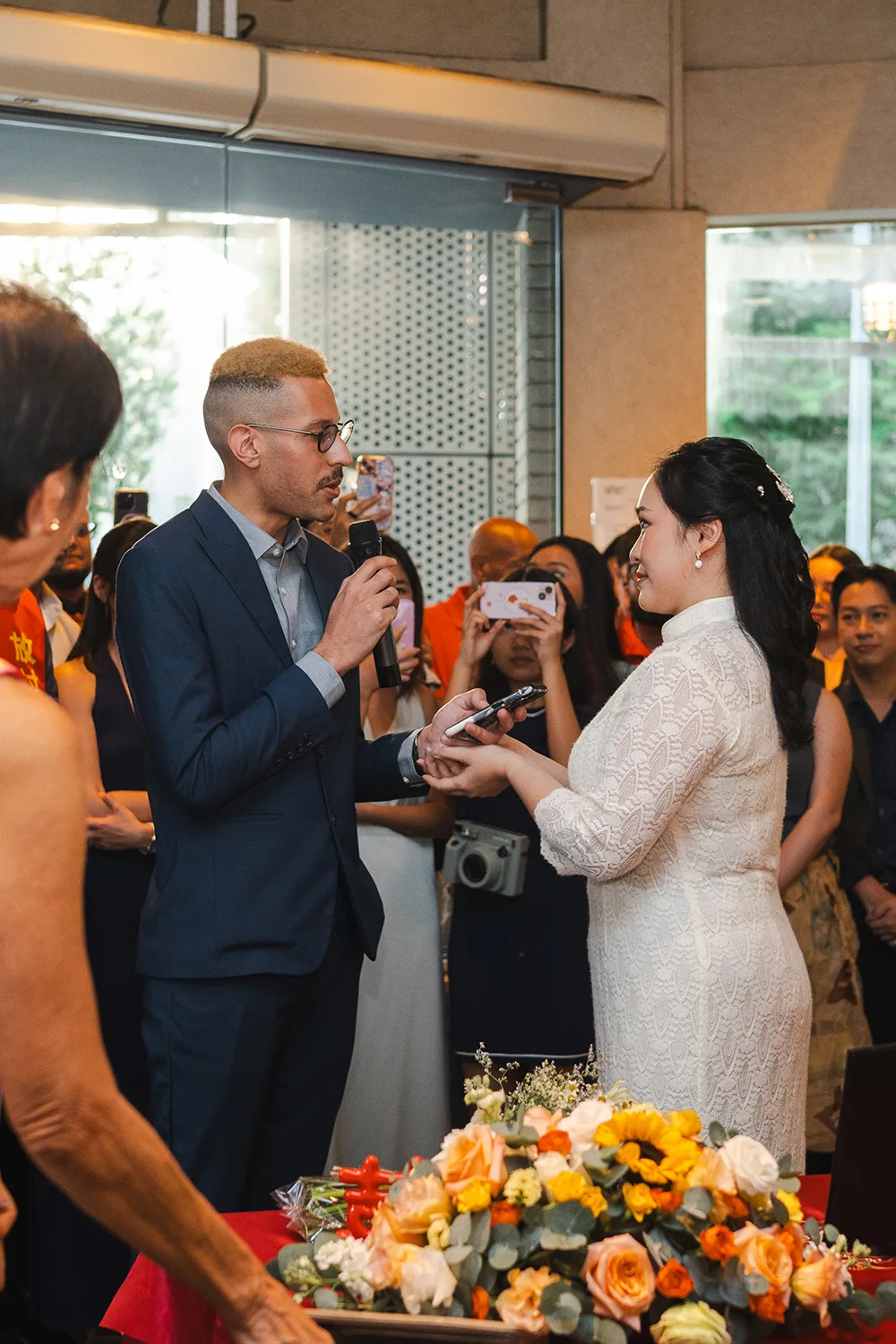 Actual day wedding at Lighthouse Bistro, Singapore.