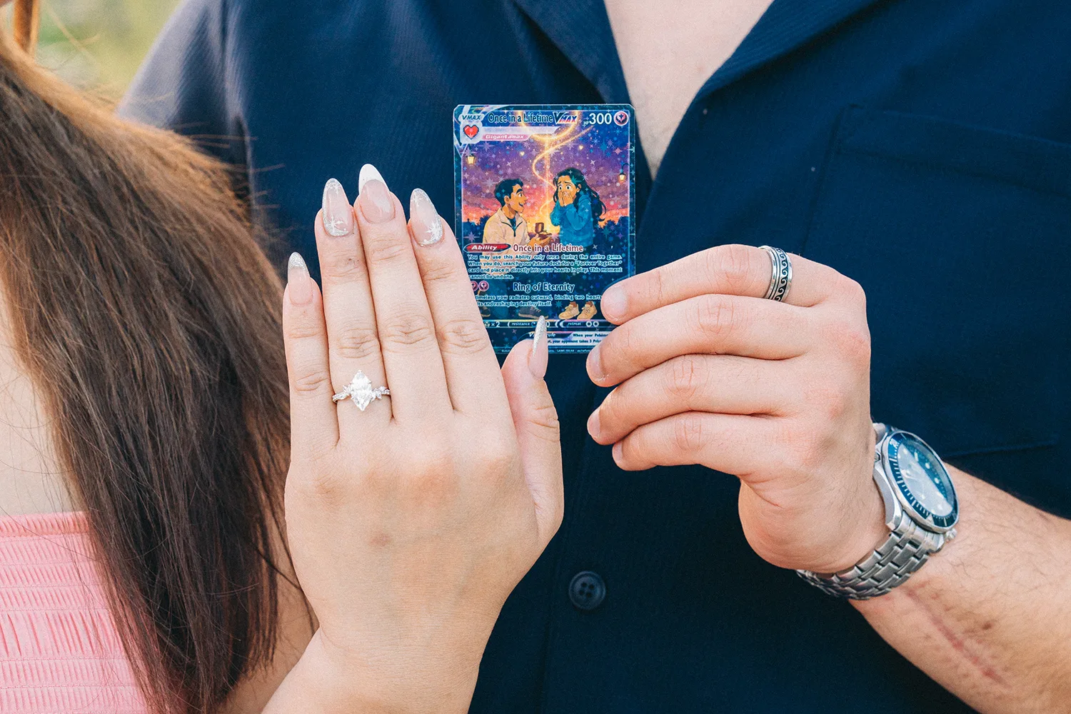 Marriage proposal at Gardens by the Bay, Singapore.