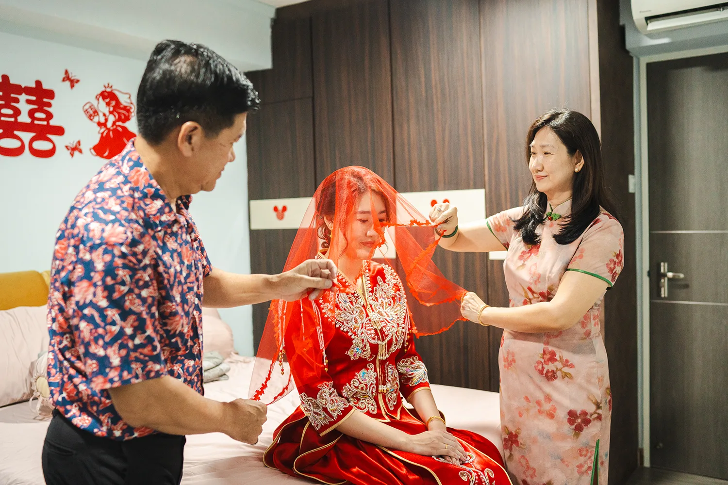 Actual day wedding at Concorde Hotel, Singapore.