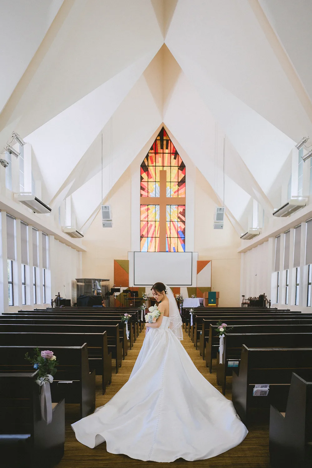 Actual day wedding at Hakka Methodist Church, Singapore.