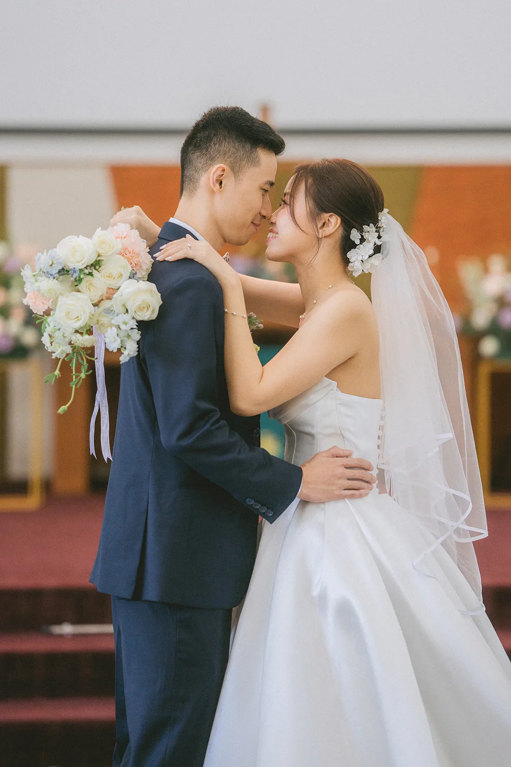 Actual day wedding at Hakka Methodist Church, Singapore.