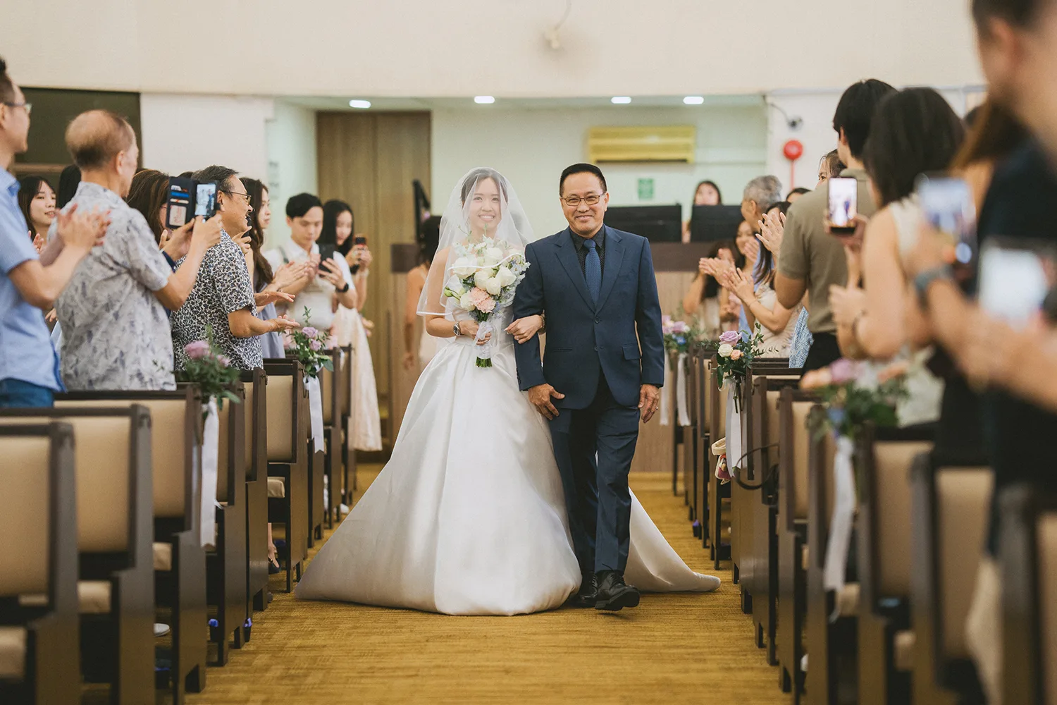 Actual day wedding at Hakka Methodist Church, Singapore.