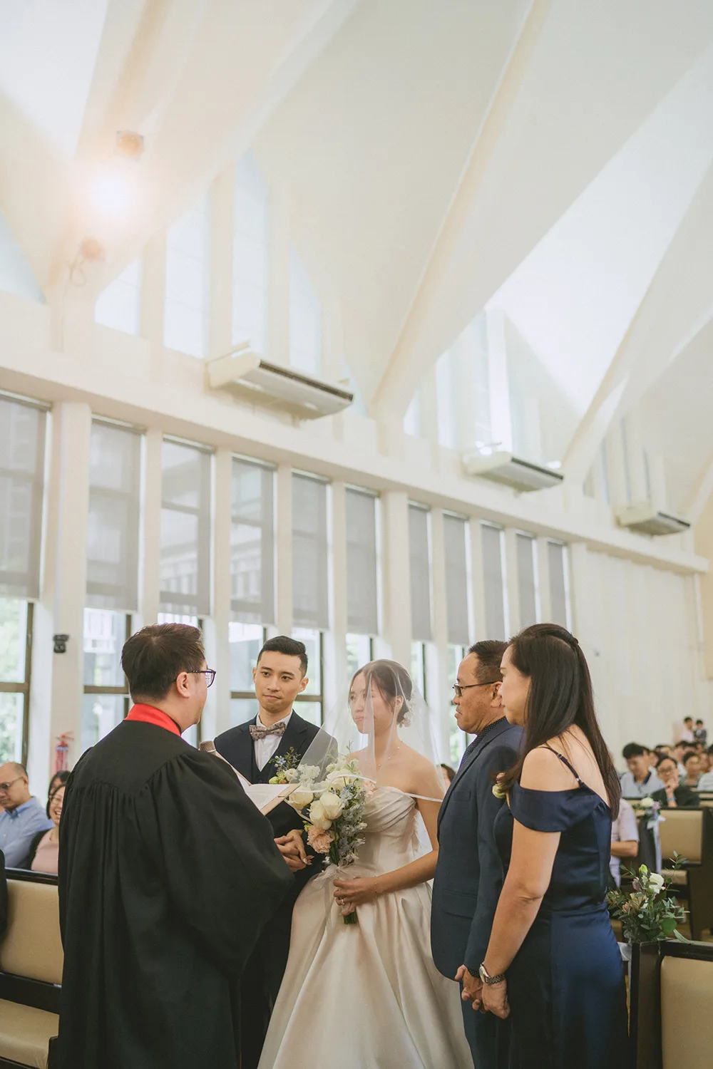 Actual day wedding at Hakka Methodist Church, Singapore.