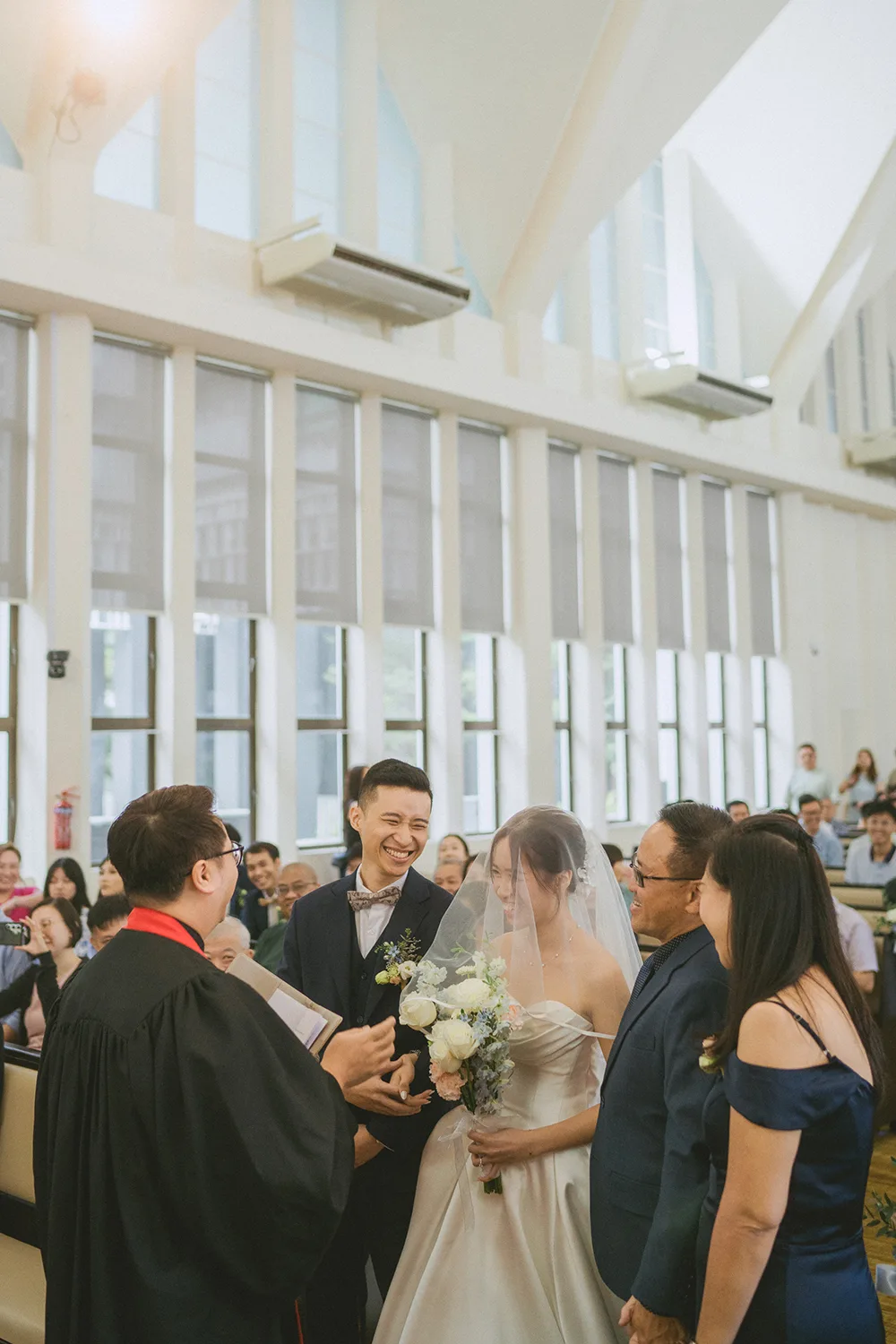 Actual day wedding at Hakka Methodist Church, Singapore.