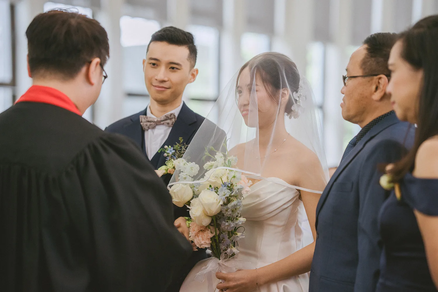 Actual day wedding at Hakka Methodist Church, Singapore.