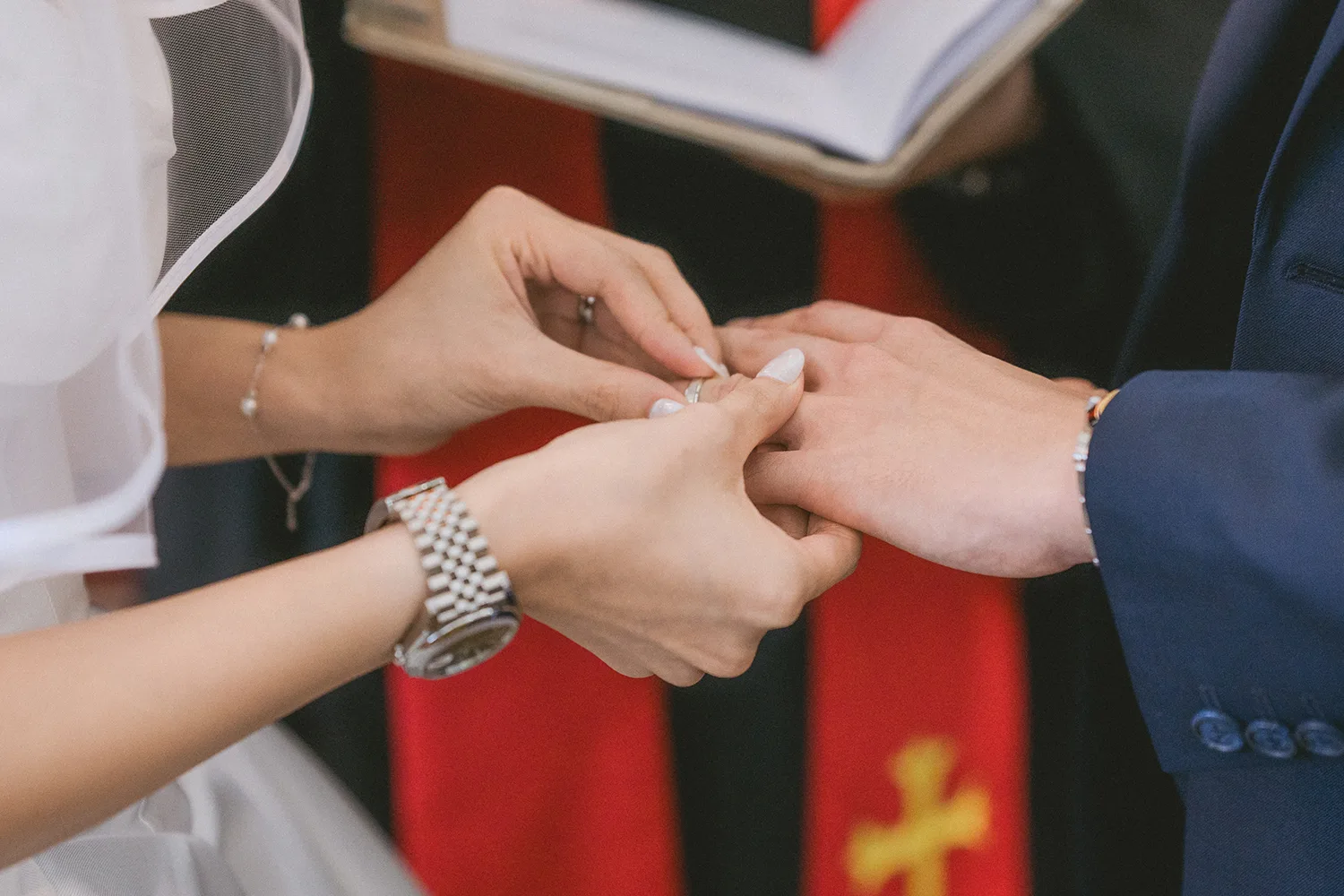 Actual day wedding at Hakka Methodist Church, Singapore.