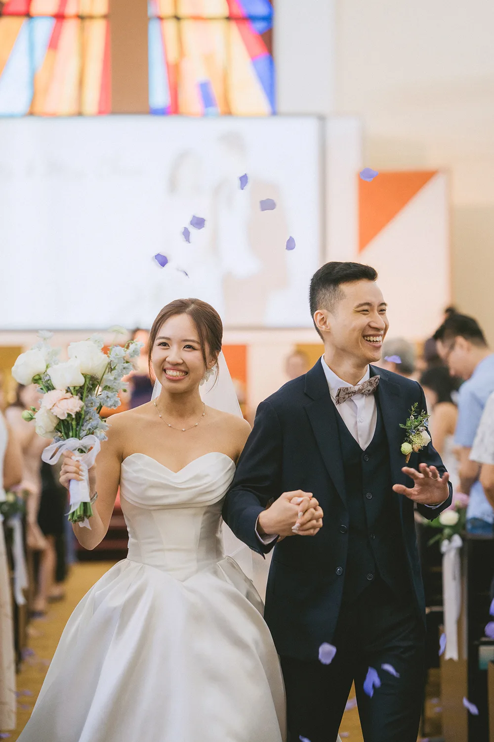 Actual day wedding at Hakka Methodist Church, Singapore.